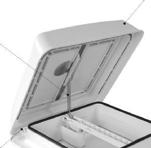 Fiamma Spare Dome Vent 28 White 98683-106 - Fiamma wall installation adapters enabling secure awning mounting across different vehicle types - My Fiamma