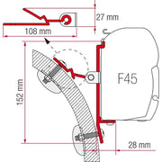 Fiamma Adapter C (02097-01-) - Fiamma wall installation adapters enabling secure awning mounting across different vehicle types - My Fiamma
