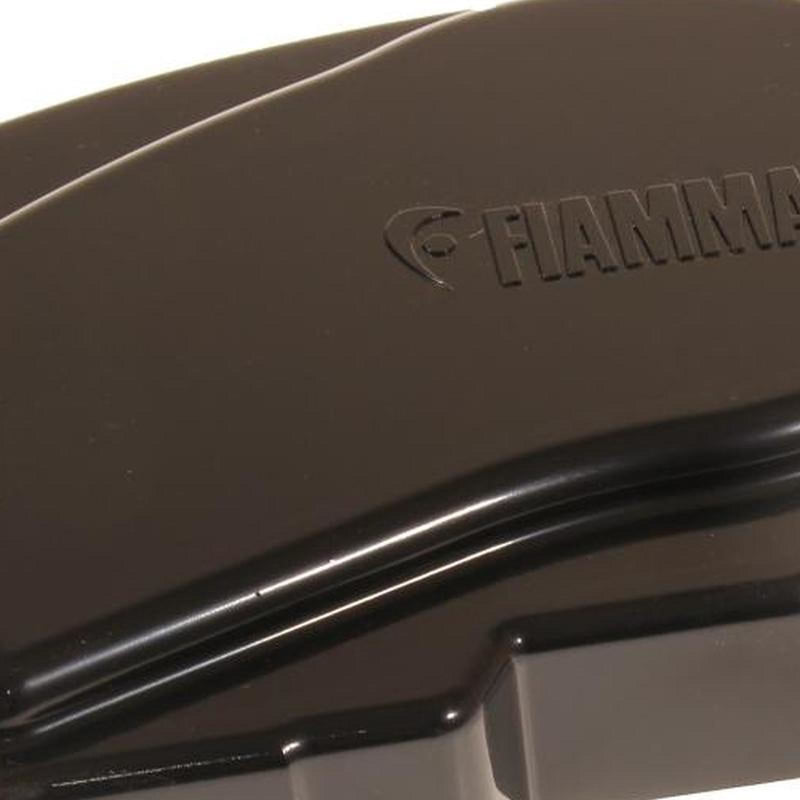 Fiamma F65L 2018 Right Hand Outer End Cap Black (98667-043) - Fiamma wall installation adapters enabling secure awning mounting across different vehicle types - My Fiamma