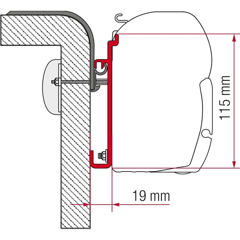 Fiamma Kit for Rapido 400 (98655-399) - Fiamma wall installation adapters enabling secure awning mounting across different vehicle types - My Fiamma