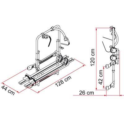 Fiamma Carry Bike Mercedes DJ Sprinter or Volkswagen Crafter 2006 Onwards - Fiamma wall installation adapters enabling secure awning mounting across different vehicle types - My Fiamma