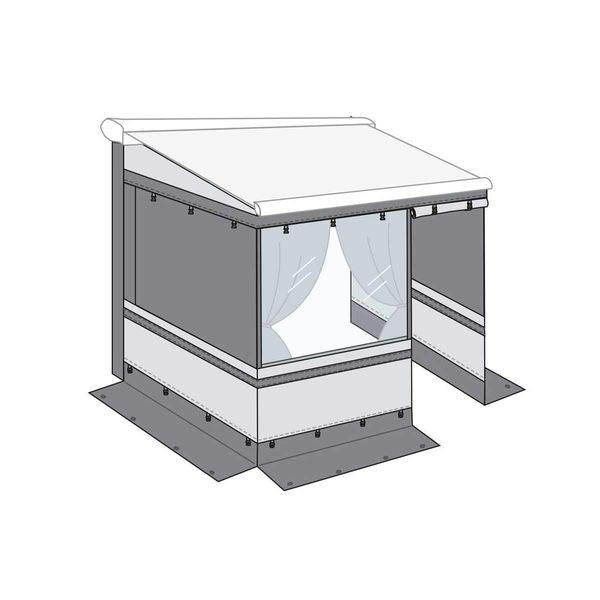 Fiamma Privacy Room Light F80 300 H3 (08837A01-) - Fiamma wall installation adapters enabling secure awning mounting across different vehicle types - My Fiamma