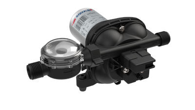 Aqua 8F 12V 7L (max flow 7 L/min, 1.5 bar, <5m head, 1.4A, 50 dB, 1.3kg) - Fiamma water pumps for caravans and motorhomes delivering reliable pressure and consistent onboard water supply - My Fiamma
