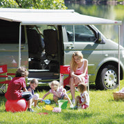 F45s - 300 - VW T5 / T6
M / T - Long - Wall Installation Awning - Fiamma wall-mounted awnings for caravans and motorhomes providing shade and sheltered outdoor space - My Fiamma