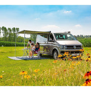 F45s - 300 - VW T5 / T6
M / T - Long - Wall Installation Awning - Fiamma wall-mounted awnings for caravans and motorhomes providing shade and sheltered outdoor space - My Fiamma