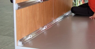 Fiamma Garage Bars Corner - 2 x 200 cm Corner Rails with Sliding Eyes - Motorhome Garage Tie-Down - Fiamma garage organisation accessories designed to maximise storage efficiency in motorhome garages - My Fiamma
