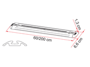 Fiamma Garage Bars Premium 200 – Pair of 200 cm Aluminium Tie-Down Rails with Sliding Eyes - Fiamma garage organisation accessories designed to maximise storage efficiency in motorhome garages - My Fiamma