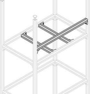 Fiamma Garage System Support – Additional Shelf Support Kit – 2 Lower Bars + 1 Side Bar – Aluminium - Fiamma garage organisation accessories designed to maximise storage efficiency in motorhome garages - My Fiamma