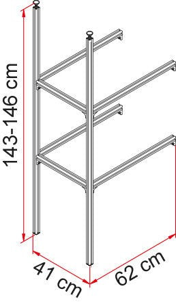 Fiamma Garage System Upgrade – Add-On Bay for Garage Shelving – Aluminium 6060 - Fiamma garage organisation accessories designed to maximise storage efficiency in motorhome garages - My Fiamma