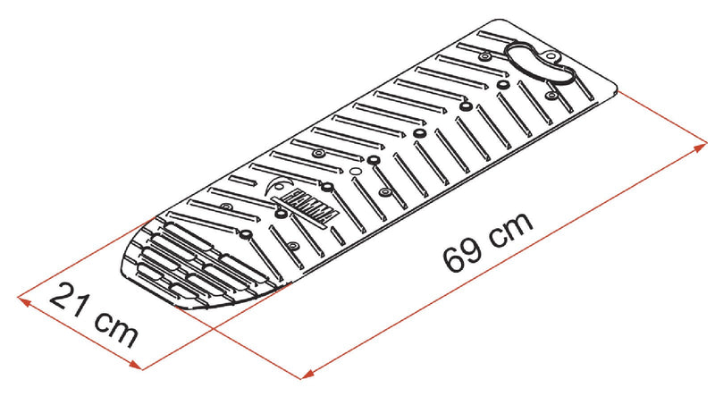 Level Plate (interlocking plate for levels, grey, 0.3kg, for Level Up/Pro/Magnum) - Fiamma levelling systems and accessories ensuring stable, even positioning of caravans and motorhomes on uneven ground - My Fiamma