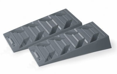 Fiamma Level System Pro – Wheel Levellers with Matching Chocks – Pair – Grey - Fiamma levelling systems and accessories ensuring stable, even positioning of caravans and motorhomes on uneven ground - My Fiamma