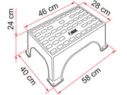 Fiamma Magnum Step – Heavy-Duty Caravan/Motorhome Step – Platinum Grey – 200 kg Rated - Fiamma caravan and motorhome steps providing safe, sturdy access to vehicle entrances - My Fiamma