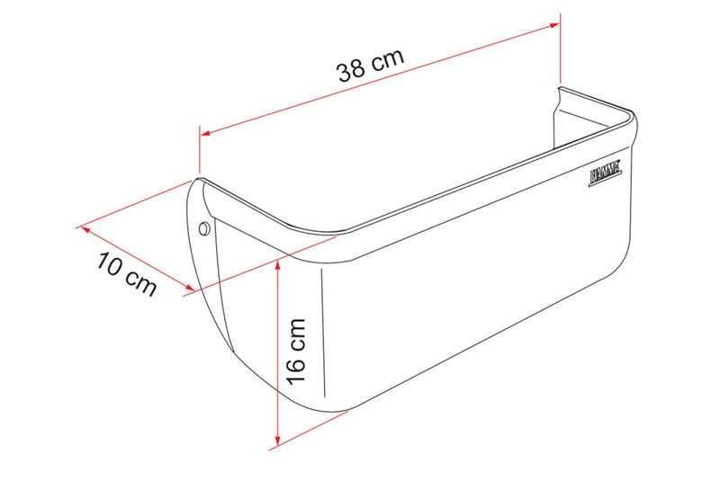 Fiamma Pocket XL - Large Wall Storage Pocket - Grey - For Motorhomes, Caravans and Campervans - Fiamma organisers for caravans and motorhomes helping keep living spaces tidy, accessible and efficiently arranged - My Fiamma