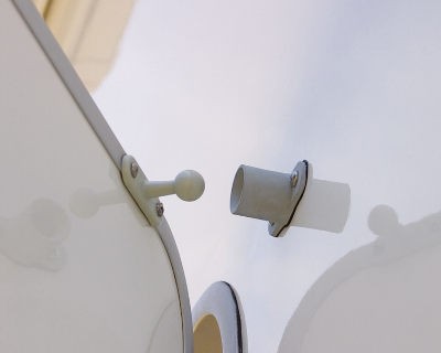 Fiamma Caravan & Motorhome Door Holder - Exterior Door Retainer Clip - White - General Fiamma accessories supporting improved comfort, usability and organisation for touring vehicles - My Fiamma