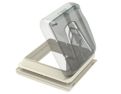 Fiamma Vent 28 F Rooflight - 28x28cm - Crystal - Permanent Ventilation & Flyscreen - Fiamma rooflights for caravans and motorhomes delivering natural light, ventilation and weatherproof roof openings - My Fiamma
