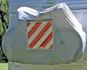 Fiamma Carry-Bike Bike Cover Caravan - A-Frame Bike Carrier Cover - Up to 2 Bikes - Platinum Grey - Fiamma bike covers providing weather-resistant, secure protection for bicycles during travel - My Fiamma