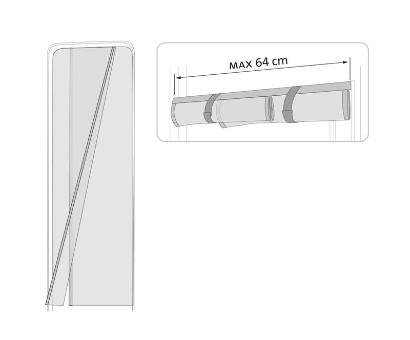 Fiamma Caravan and Motorhome Door Mosquito Mesh - 2 Overlapping Panels - Adjustable Height - General Fiamma accessories supporting improved comfort, usability and organisation for touring vehicles - My Fiamma