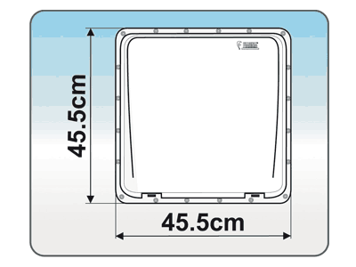 Fiamma Vent 40 Rooflight - 40x40 cm - Crystal - Mosquito Net & Permanent Ventilation - Fiamma rooflights for caravans and motorhomes delivering natural light, ventilation and weatherproof roof openings - My Fiamma
