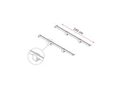 Fiamma Fixing-Bar Rail – Pair of 240 cm Aluminium Roof Rails – For Fiamma Roof Rail Systems - Fiamma roof rails and accessories enabling secure mounting of storage boxes and travel gear - My Fiamma