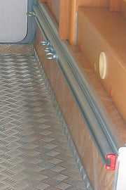 Fiamma Garage Bars - 2 x 200 cm Aluminium Rails with Sliding Eyes - Motorhome Garage Tie-Down System - Fiamma garage organisation accessories designed to maximise storage efficiency in motorhome garages - My Fiamma