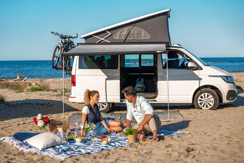 F45s 450 Wall Installation Awning - Fiamma wall-mounted awnings for caravans and motorhomes providing shade and sheltered outdoor space - My Fiamma